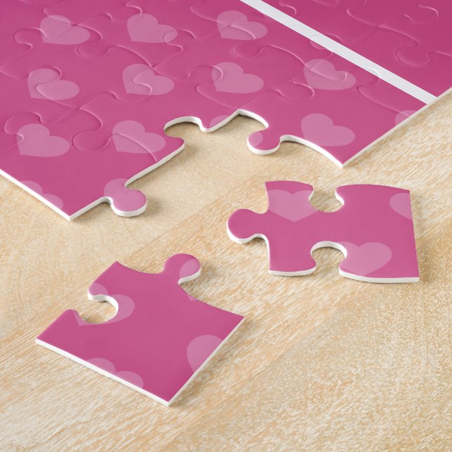 Puzzle Notas de música personalizado y patrones de corazó (Lado)
