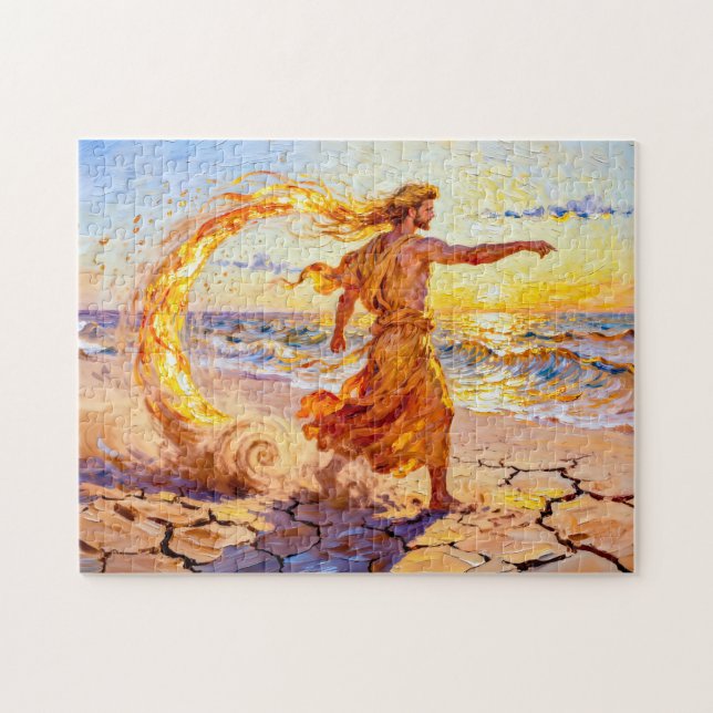 Puzzle Notos Dios del Viento del Sur de la Mitología Grie (Horizontal)