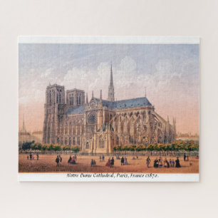 Puzzle Notre Dame Cathedral c1870 Paris, France