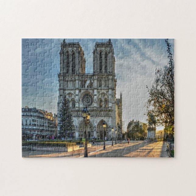 Puzzle Notre Dame Cathedral Paris Christmas (Horizontal)