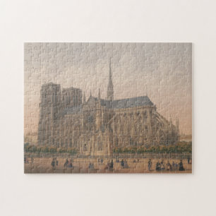 Puzzle Notre Dame, litografía de París de Charles Rivière