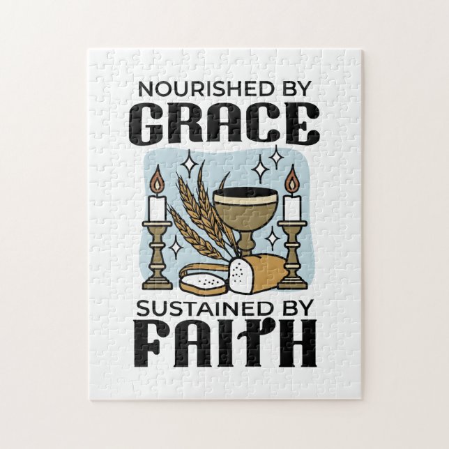 Puzzle Nourished by Grace, Sustained by Faith Design (Vertical)