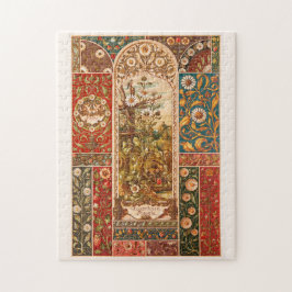 Puzzle Nouveau Art Nouveau flor de estaño floral