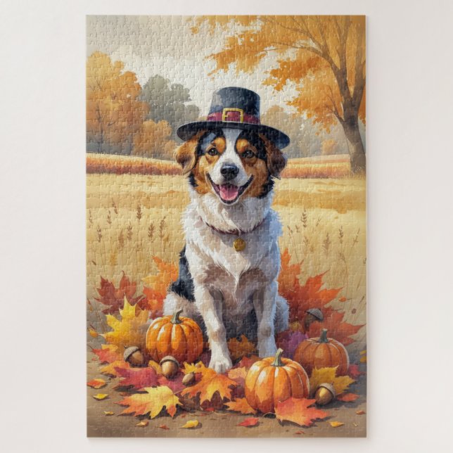 Puzzle Nova Scotia Duck Toller Autumn deja el día de Acci (Vertical)