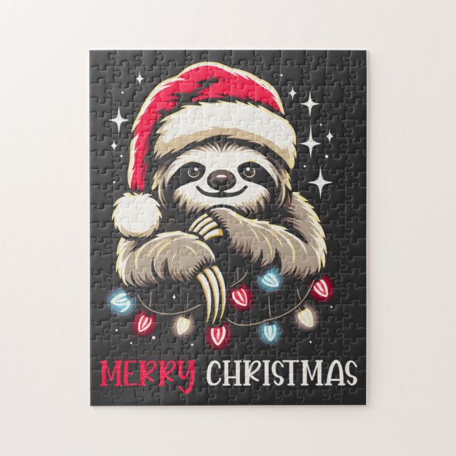Puzzle Nova Sloth Festive Santa (Vertical)