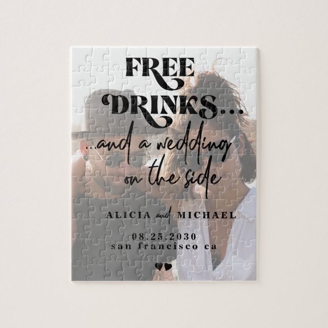 Puzzle Novedosa y moderna boda fotográfica ahorrando la f (Vertical)