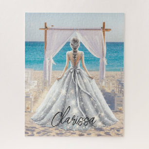 Puzzle Novia Día de la Boda Playa Bodas Vestido de Gala N