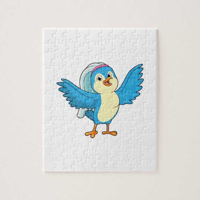 Puzzle Novia pájaro con velo (Vertical)