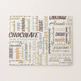 Puzzle Nube de chocolate, almendras y chocolate negro