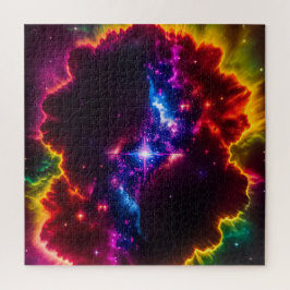 Puzzle Nube de fantasía índigo cósmica con estrella centr