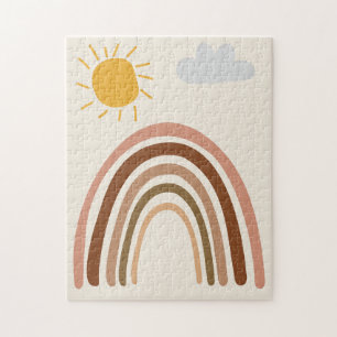 Puzzle Nube de Sol Arcoíris, Dibujo de Niños, Arte Abstra