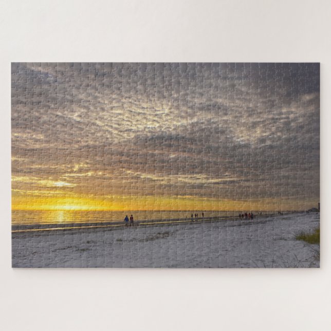 Puzzle Nubes de cirrocumulus en Fort Myers Beach Sunset,  (Horizontal)