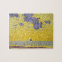 Nubes grandes (cielo amarillo) (paisaje elegante)