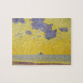 Puzzle Nubes grandes (cielo amarillo) (paisaje elegante)