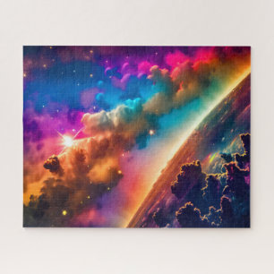 Puzzle Nubes índigo cósmicas que explotan escena interest