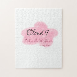 Puzzle Nubes nueve rosa pastel despedida de soltera nombr