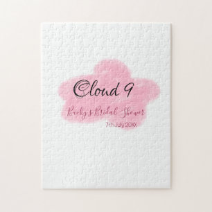 Puzzle Nubes nueve rosa pastel despedida de soltera nombr