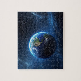 Puzzle Nuestro hogar zafiro en el espacio