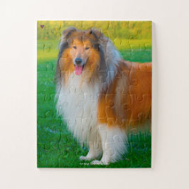 Puzzle Nuestro Mascota de familia Rough Collie