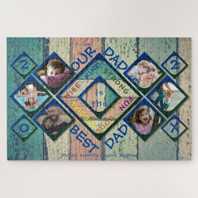 Puzzle Nuestro papá es el mejor Collage de fotos de Mader (Horizontal)