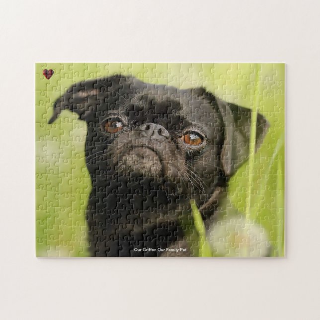 Puzzle Nuestro perro de peluche nuestro Mascota de famili (Horizontal)