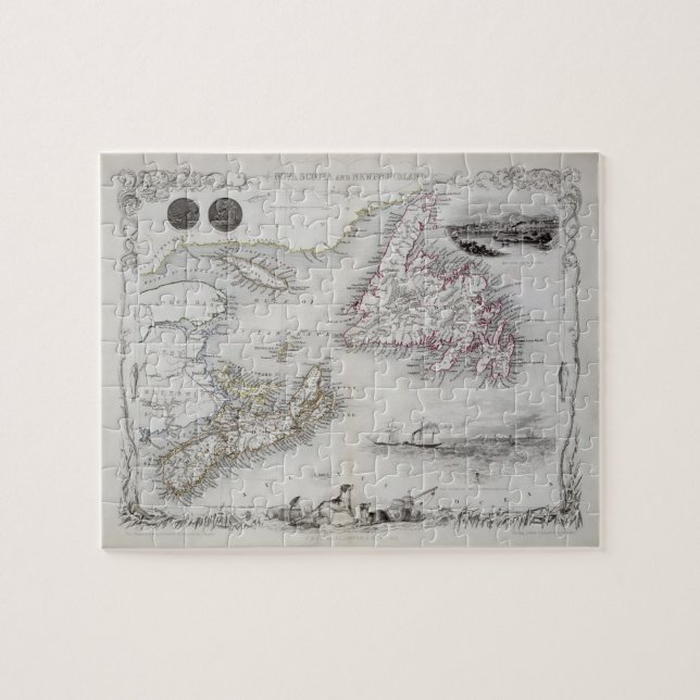 Puzzle Nueva Escocia y Terranova, de una serie de Wor (Horizontal)