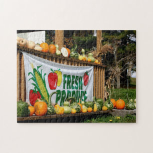 Puzzle Nueva Inglaterra Granja Campestre Stand Otoño