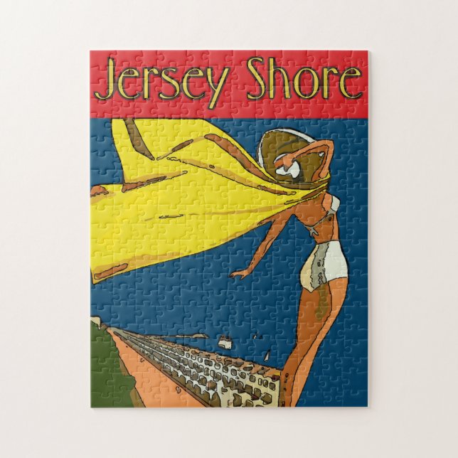 Puzzle Nueva Jersey, Shore Vintage, (Vertical)
