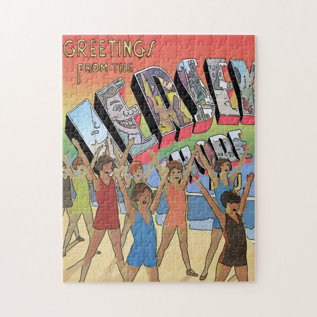 Puzzle Nueva Jersey, Shore Vintage, (Vertical)