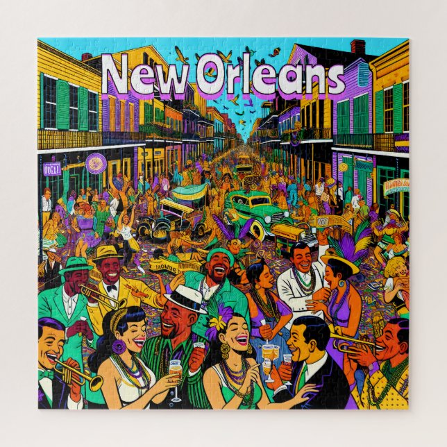 Puzzle Nueva Orleans, Louisiana divirtiéndose (Vertical)