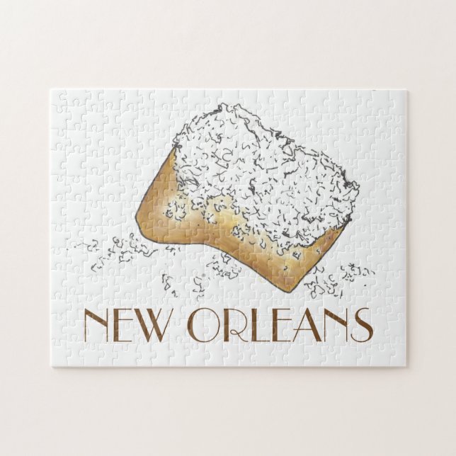 Puzzle Nueva Orleans Louisiana NOLA Sugary Beignet Pastry (Horizontal)
