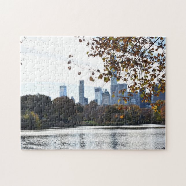 Puzzle Nueva York City Skyline Central Park Lake NYC Phot (Horizontal)