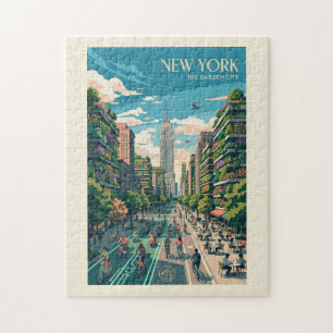 Puzzle Nueva York La Ciudad Jardín Arte de Póster de Viaj