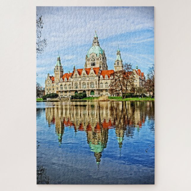 Puzzle Nuevo ayuntamiento - Hanover Alemania - 20x30 - 10 (Vertical)