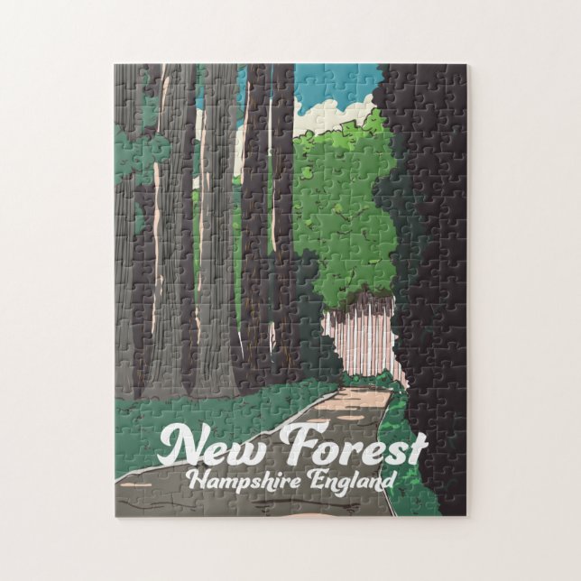Puzzle Nuevo bosque Hampshire Inglaterra (Vertical)