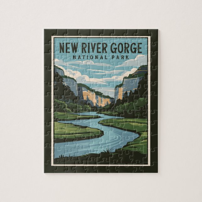 Puzzle Nuevo Ilustracion mínimo en el Parque Nacional de  (Vertical)