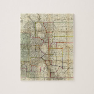 Puzzle Nuevo mapa del estado de Colorado de Thayer