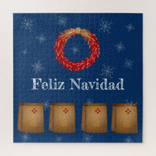 Puzzle Nuevo México Luminarias Farolitos Zia Red Chile