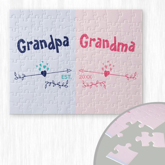 Puzzle Nuevos abuelos - Invitación de bebé o embarazo (Subido por el creador)