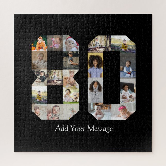 Puzzle Número 80 Collage de fotos (Vertical)