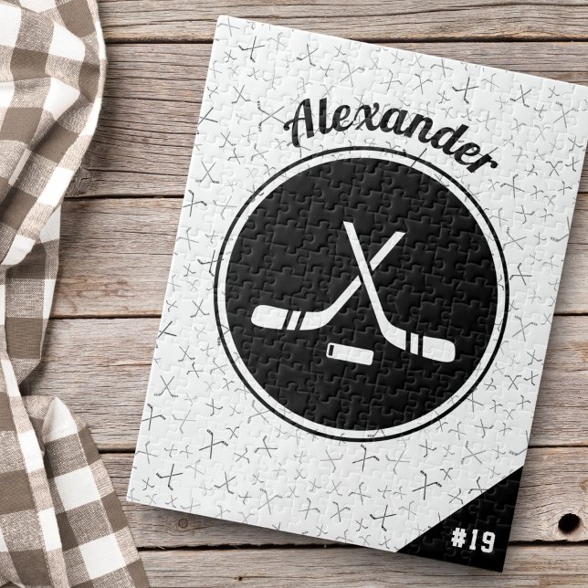 Puzzle Número de jugador del patrón de hockey sobre hielo (Subido por el creador)