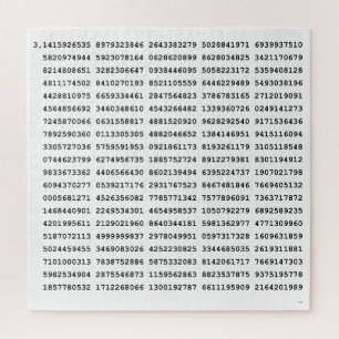Puzzle Número Pi De 1000 Primeros Dígitos  Símbolo mat