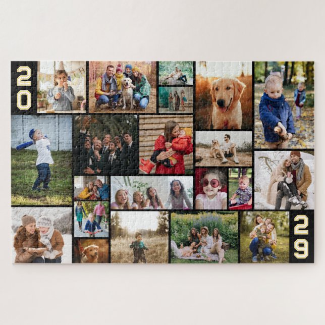 Puzzle Números diversos Gran Collage de fotos de tu año (Horizontal)