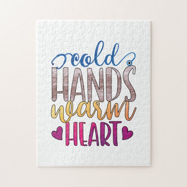 Puzzle Nurse Gift | Cold Hands Varm Heart (Vertical)