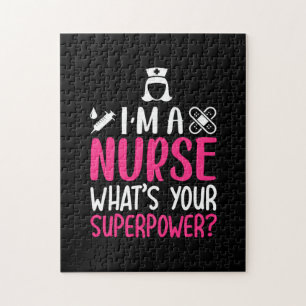 Puzzle Nurse Gift I Am A Nurse What Your Superpower