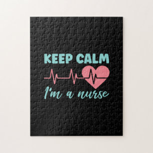 Puzzle Nurse Gift Keep Calm I Am A Nurse
