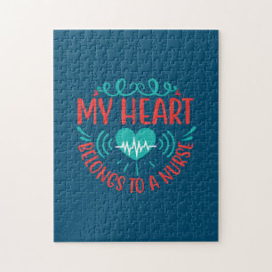 Puzzle Nurse Gift Mi Corazón Pertenece A Una Enfermera
