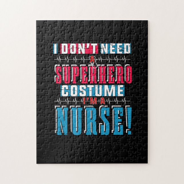 Puzzle Nurse Gift | No Necesito Un Superhéroe (Vertical)