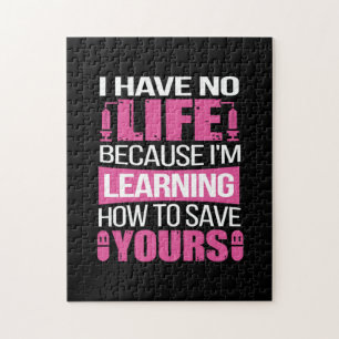 Puzzle Nurse Gift   No Tengo Vida Porque Estoy Aprendiend