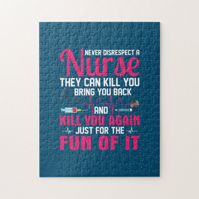 Puzzle Nurse Gift | Nunca Ignorar A Una Enfermera (Vertical)
